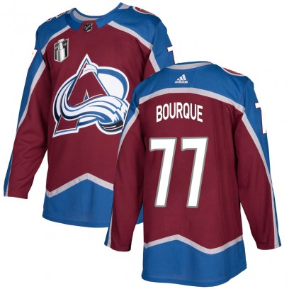 Men's Authentic Colorado Avalanche Raymond Bourque Adidas Burgundy Home 2022 Stanley Cup Final Patch Jersey