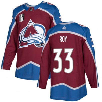 Men's Authentic Colorado Avalanche Patrick Roy Adidas Burgundy Home 2022 Stanley Cup Final Patch Jersey
