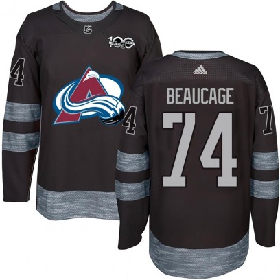 Youth Authentic Colorado Avalanche Alex Beaucage 1917-2017 100th Anniversary Jersey - Black