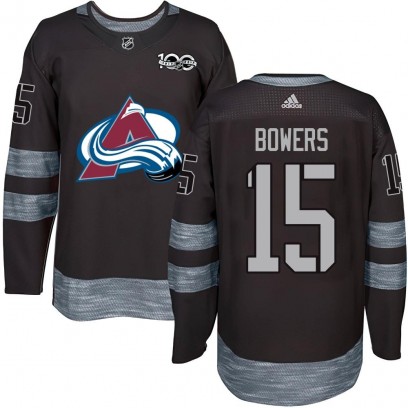 Youth Authentic Colorado Avalanche Shane Bowers 1917-2017 100th Anniversary Jersey - Black