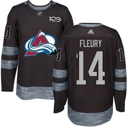 Youth Authentic Colorado Avalanche Theoren Fleury 1917-2017 100th Anniversary Jersey - Black
