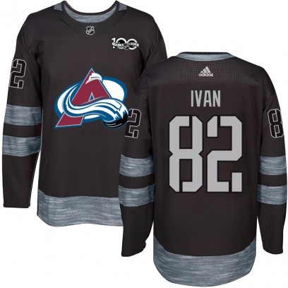 Youth Authentic Colorado Avalanche Ivan Ivan 1917-2017 100th Anniversary Jersey - Black