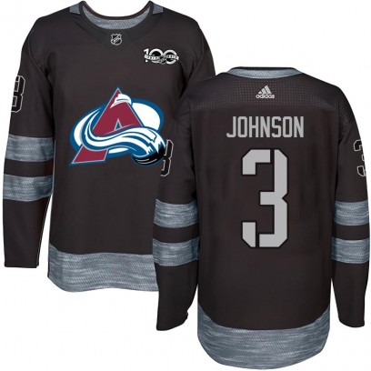 Youth Authentic Colorado Avalanche Jack Johnson 1917-2017 100th Anniversary Jersey - Black