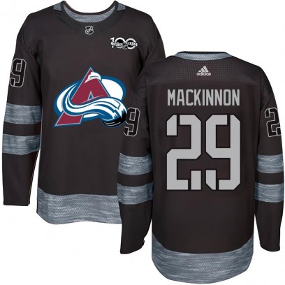 Youth Authentic Colorado Avalanche Nathan MacKinnon 1917-2017 100th Anniversary Jersey - Black