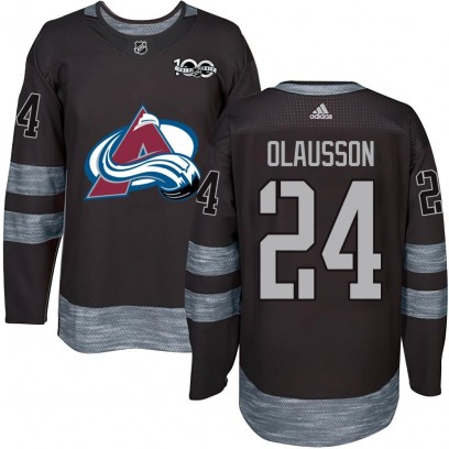 Youth Authentic Colorado Avalanche Oskar Olausson 1917-2017 100th Anniversary Jersey - Black
