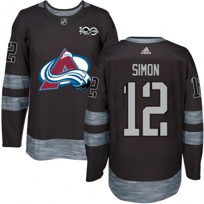 Youth Authentic Colorado Avalanche Chris Simon 1917-2017 100th Anniversary Jersey - Black