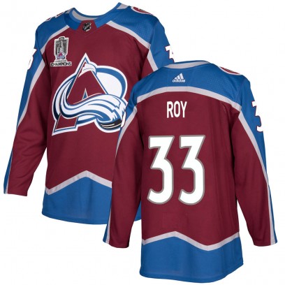 Men's Authentic Colorado Avalanche Patrick Roy Adidas Burgundy Home 2022 Stanley Cup Champions Jersey