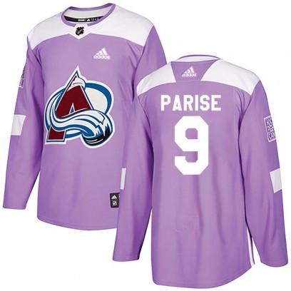Youth Authentic Colorado Avalanche Zach Parise Adidas Fights Cancer Practice Jersey - Purple