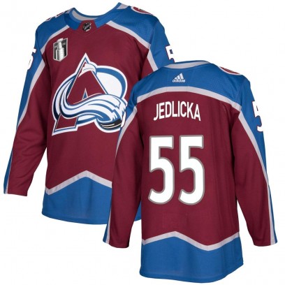 Youth Authentic Colorado Avalanche Maros Jedlicka Adidas Burgundy Home 2022 Stanley Cup Final Patch Jersey