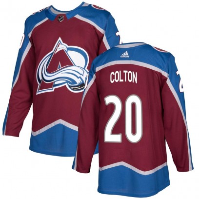 Men's Authentic Colorado Avalanche Ross Colton Adidas Burgundy Home Jersey