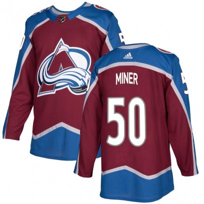 Men's Authentic Colorado Avalanche Trent Miner Adidas Burgundy Home Jersey