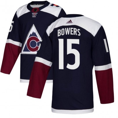 Youth Authentic Colorado Avalanche Shane Bowers Adidas Alternate Jersey - Navy