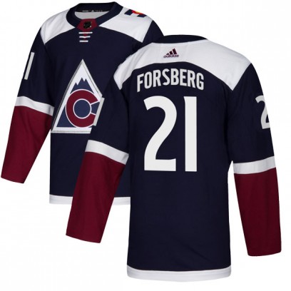 Youth Authentic Colorado Avalanche Peter Forsberg Adidas Alternate Jersey - Navy