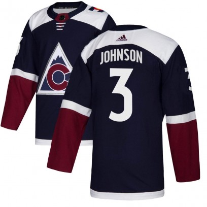 Youth Authentic Colorado Avalanche Jack Johnson Adidas Alternate Jersey - Navy