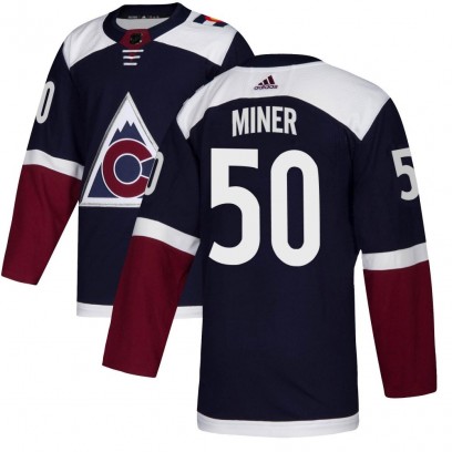Youth Authentic Colorado Avalanche Trent Miner Adidas Alternate Jersey - Navy