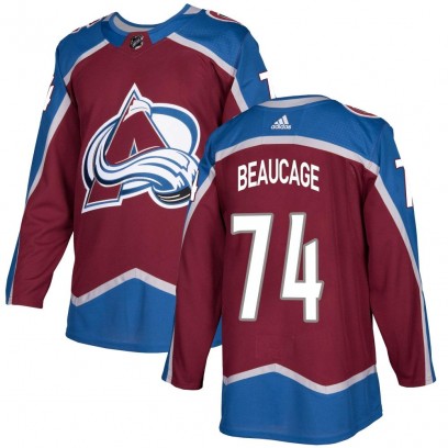 Youth Authentic Colorado Avalanche Alex Beaucage Adidas Burgundy Home Jersey