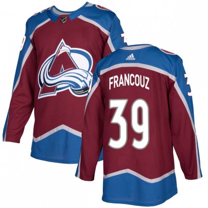 Youth Authentic Colorado Avalanche Pavel Francouz Adidas Burgundy Home Jersey