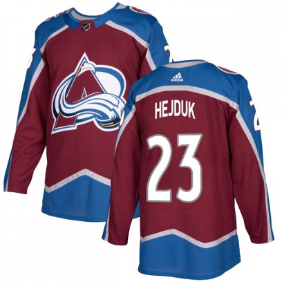Youth Authentic Colorado Avalanche Milan Hejduk Adidas Burgundy Home Jersey
