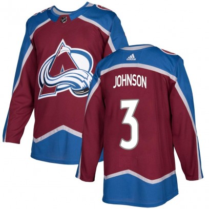 Youth Authentic Colorado Avalanche Jack Johnson Adidas Burgundy Home Jersey