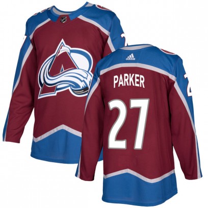 Youth Authentic Colorado Avalanche Scott Parker Adidas Burgundy Home Jersey