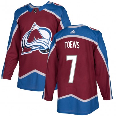 Youth Authentic Colorado Avalanche Devon Toews Adidas Burgundy Home Jersey