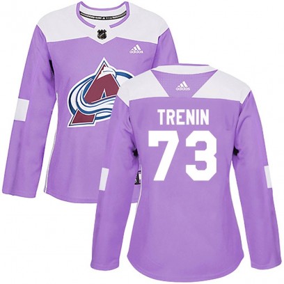 Women's Authentic Colorado Avalanche Yakov Trenin Adidas Fights Cancer Practice Jersey - Purple